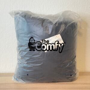 the comfy Wearable Blanket Unisex Navy Plush White Sherpa Lined Hooded Throw NOB